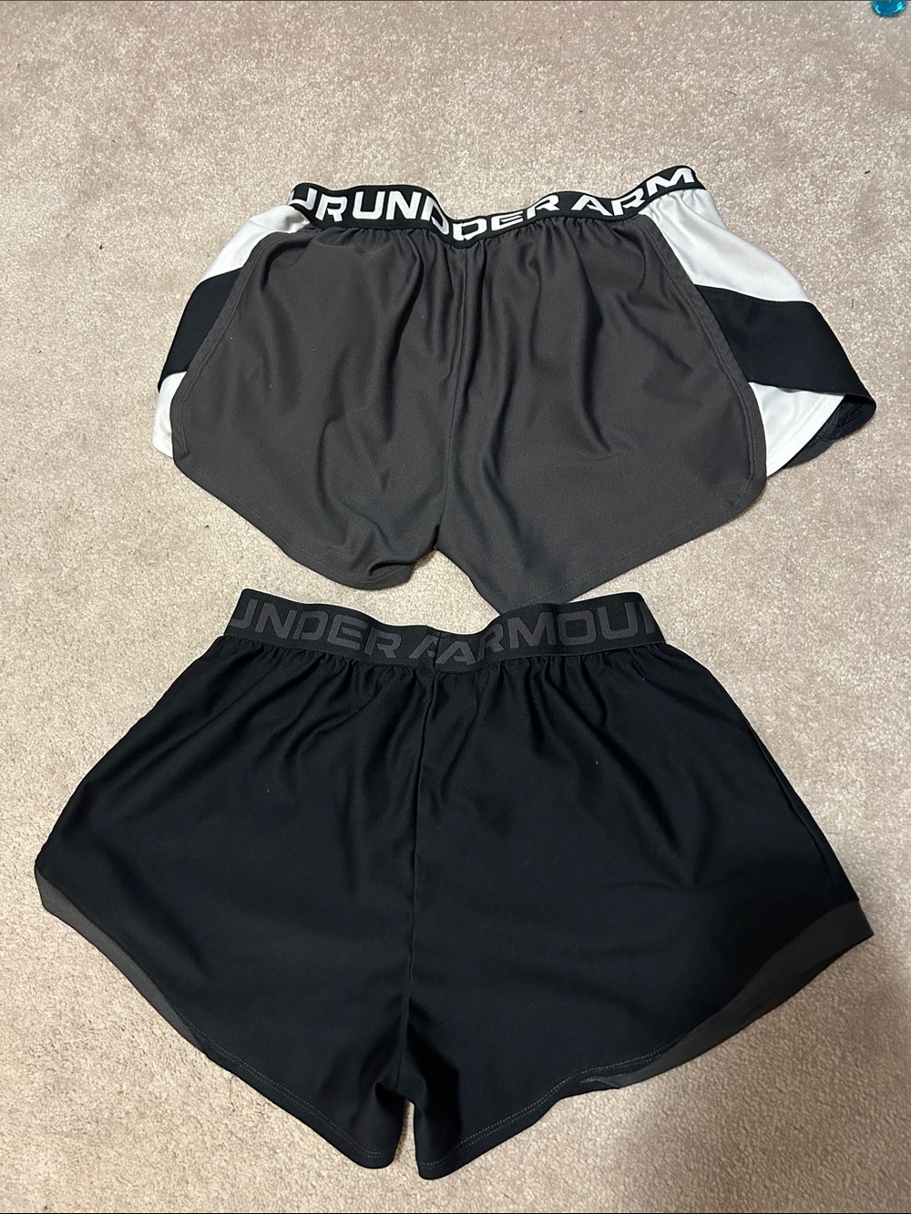 BUNDLE Under Armour Women's Black and Gray Athletic Shorts Duo - Picture 5 of 5